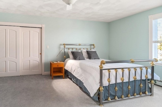 3 Longview Ter, Gloucester, MA 01930 - carpeted bedroom with a closet and ceiling fan