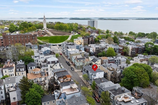 bird's eye view of a large body of water