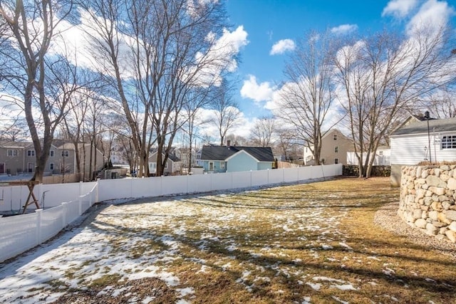 view of snowy yard