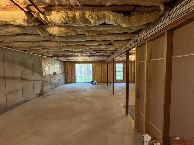 view of basement