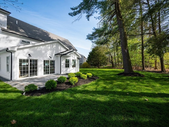 7 Brookdale Rd, Natick, MA 01760 - exterior space with a patio and a lawn