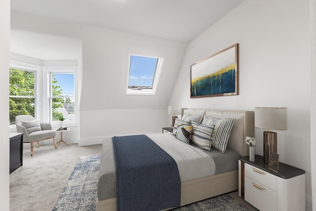 136 Locust Way, Winthrop, MA 02152 - bedroom featuring carpet, vaulted ceiling, and a skylight