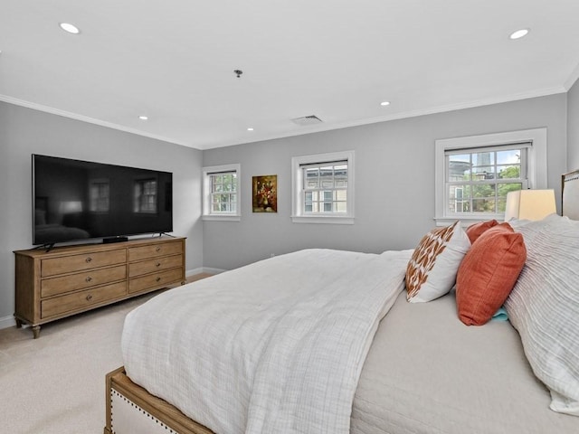 92 Warren St Unit W-1, Boston, MA 02129 - bedroom featuring recessed lighting, baseboards, ornamental molding, and carpet