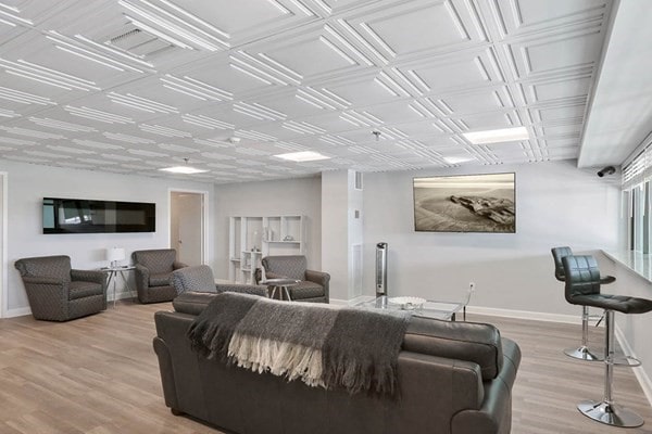 living room with wood-type flooring