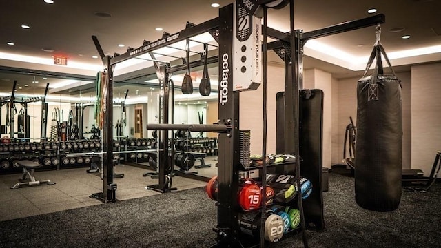 view of workout area