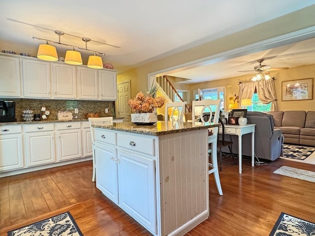19 Orange Rd, Northfield, MA 01360 - kitchen with white cabinets, light wood-style floors, and open floor plan