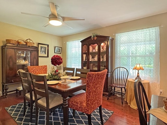 19 Orange Rd, Northfield, MA 01360 - dining space with wood finished floors and a ceiling fan