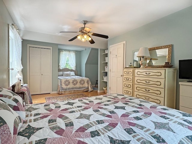19 Orange Rd, Northfield, MA 01360 - bedroom featuring a ceiling fan and light wood-type flooring