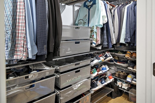 view of walk in closet
