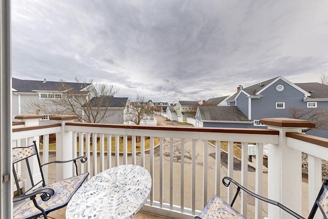 balcony with a residential view