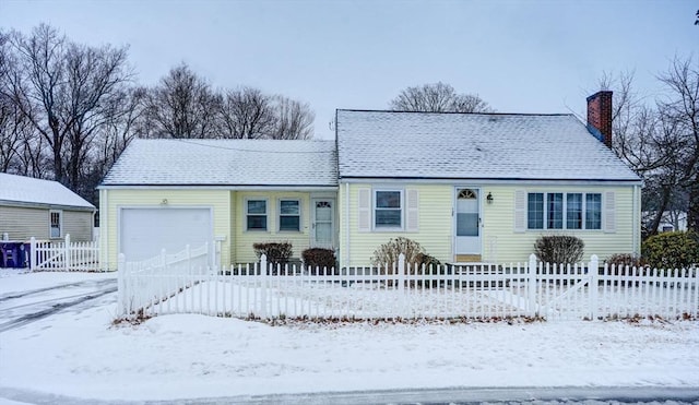 ranch-style house featuring a garage