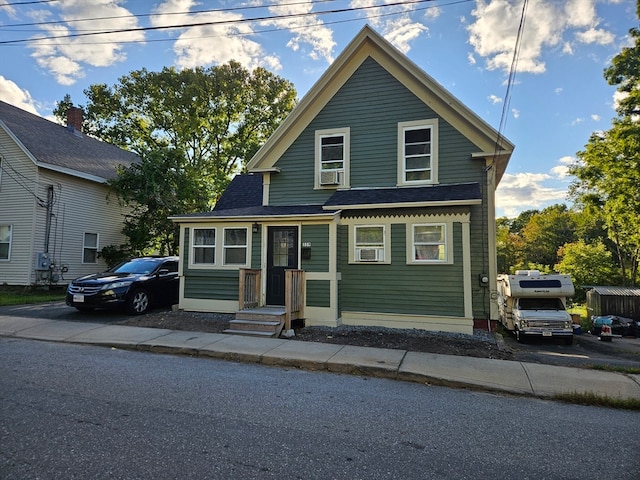 view of front of house with cooling unit