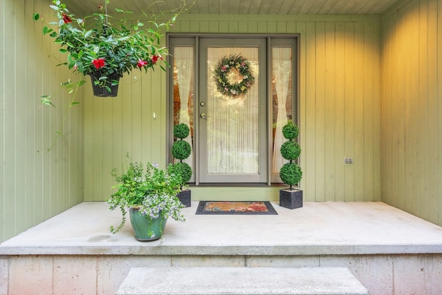 view of doorway to property