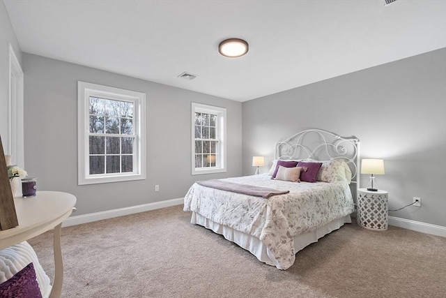 bedroom featuring carpet