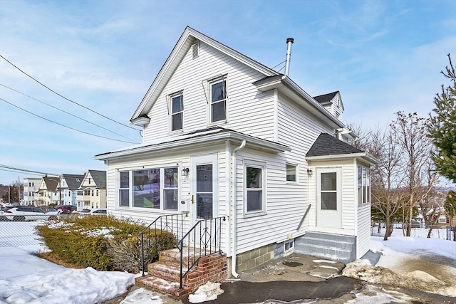 view of front of house with entry steps