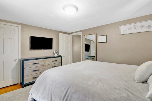 bedroom featuring hardwood / wood-style flooring