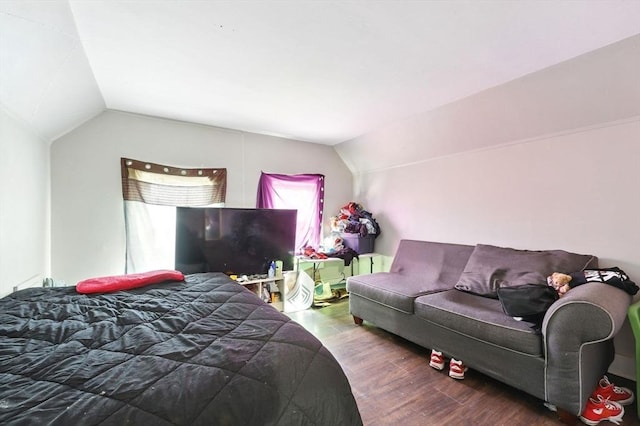 53 Euclid Ave, Springfield, MA 01108 - bedroom with lofted ceiling and wood finished floors
