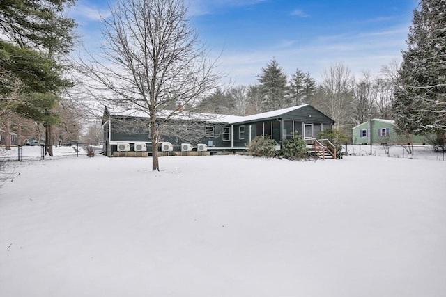 exterior space with a sunroom