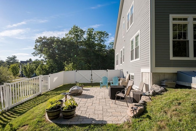 view of patio / terrace featuring a fenced backyard