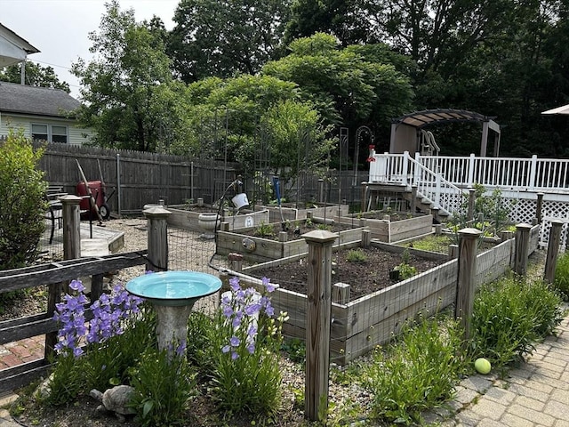 16 Pinehurst Ave, Dracut, MA 01826 - view of yard with a vegetable garden and a pergola