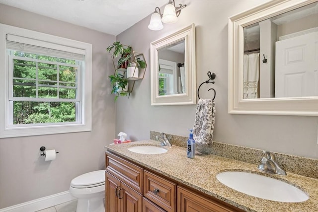 3 Trophy Ave, Townsend, MA 01469 - full bathroom with toilet, double vanity, and tile patterned floors