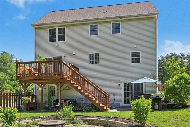 3 Trophy Ave, Townsend, MA 01469 - back of house featuring stairway and a deck