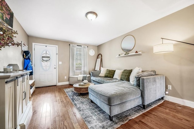 40 Winchester Ln Unit 10, Fall River, MA 02721 - living area featuring wood-type flooring and baseboards