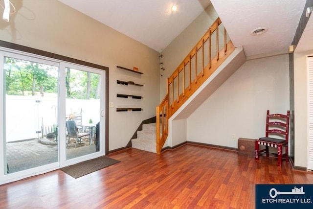 199 Lake St Unit 26, Weymouth, MA 02189 - foyer featuring wood finished floors and stairway