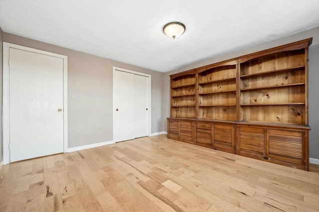 interior space featuring light wood-type flooring