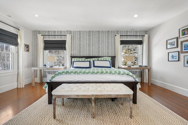 bedroom featuring wood-type flooring