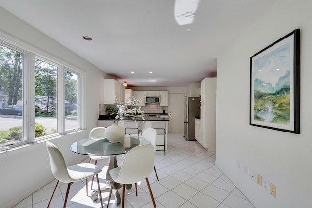17 Indian Dawn Unit 17, Wayland, MA 01778 - dining space with light tile patterned floors and recessed lighting