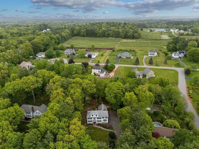 4 Rockwood Ln, Londonderry, NH 03053 - aerial view of sparsely populated area with farmland and a heavily wooded area