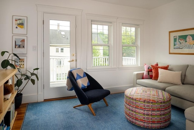 141 Fayerweather St, Cambridge, MA 02138 - sitting room with baseboards and wood finished floors