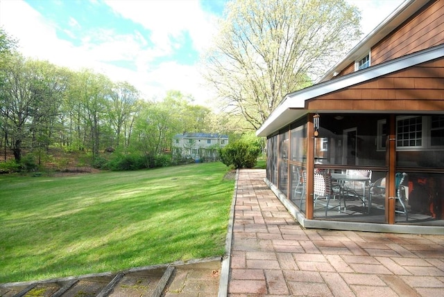 95 Bayberry Rd, Concord, MA 01742 - view of grassy yard with a sunroom