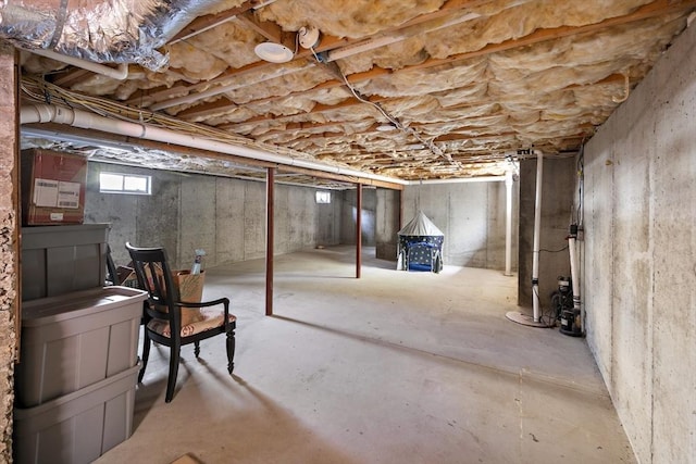 view of basement