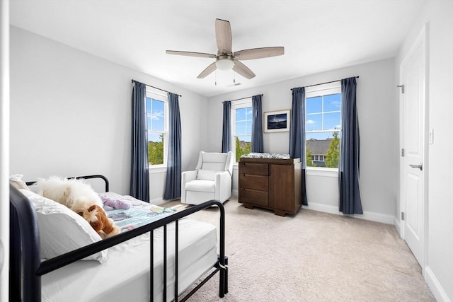 14 Dorset Park Ln, Weymouth, MA 02190 - bedroom featuring light carpet, baseboards, and a ceiling fan