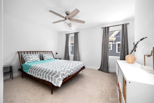 14 Dorset Park Ln, Weymouth, MA 02190 - bedroom with light carpet, baseboards, and a ceiling fan