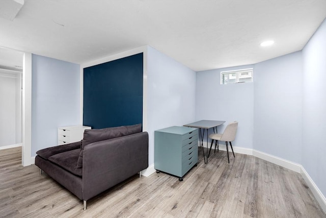 14 Dorset Park Ln, Weymouth, MA 02190 - living area featuring wood finished floors, baseboards, and recessed lighting