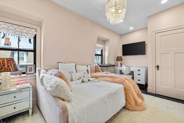 11 Beckler Ave, Boston, MA 02127 - bedroom featuring a chandelier and recessed lighting