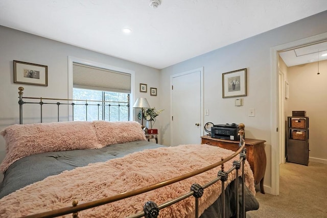 view of carpeted bedroom