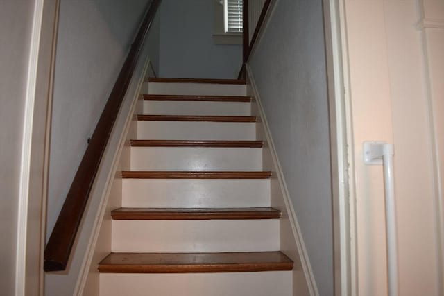 959 Ray St, Fall River, MA 02720 - staircase with a textured wall