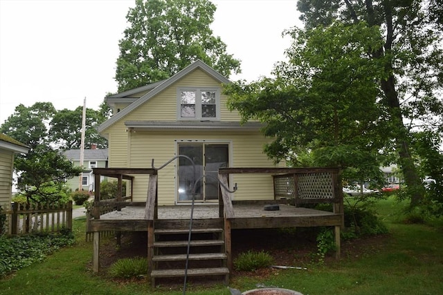 959 Ray St, Fall River, MA 02720 - back of house featuring a wooden deck