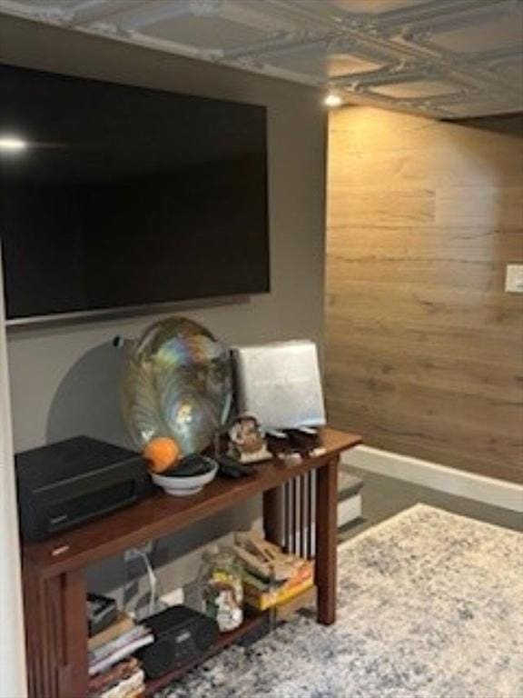 110 Atwell Cir, Marshfield, MA 02050 - detailed view of wood walls, an ornate ceiling, and baseboards