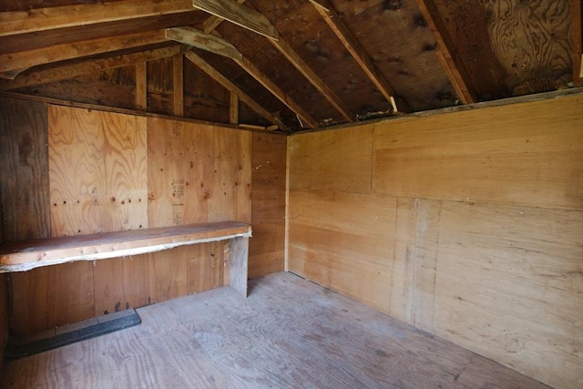 storage featuring a sauna