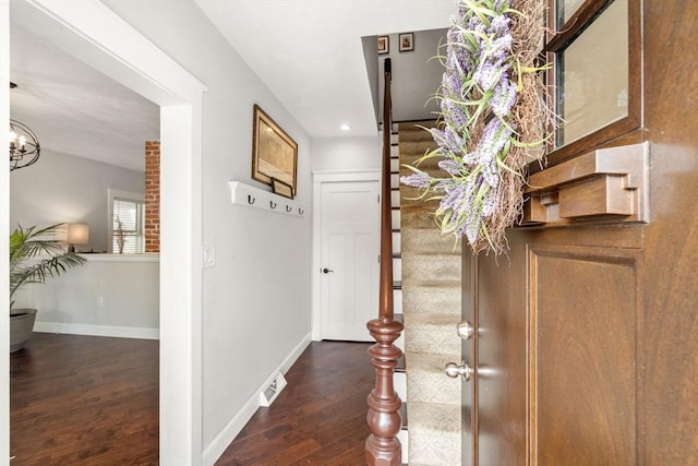 120 Fulton St, Lowell, MA 01850 - corridor with dark wood-style flooring, baseboards, and recessed lighting