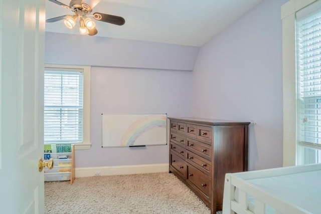 29 Carlton St Unit 2, Salem, MA 01970 - bedroom featuring carpet, vaulted ceiling, and a ceiling fan