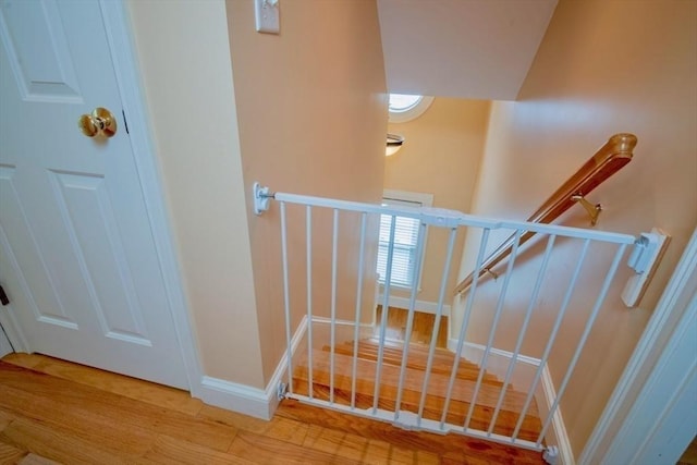 29 Carlton St Unit 2, Salem, MA 01970 - staircase featuring baseboards and wood finished floors