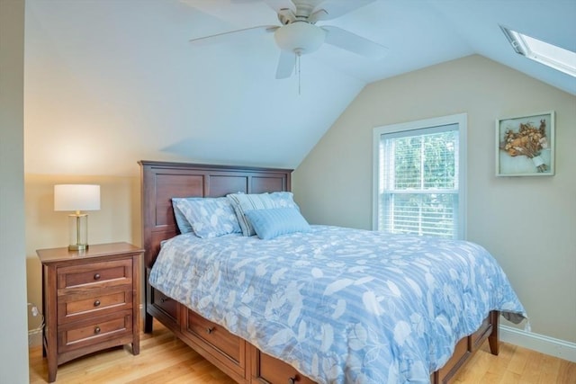 29 Carlton St Unit 2, Salem, MA 01970 - bedroom featuring light wood finished floors, lofted ceiling, and ceiling fan