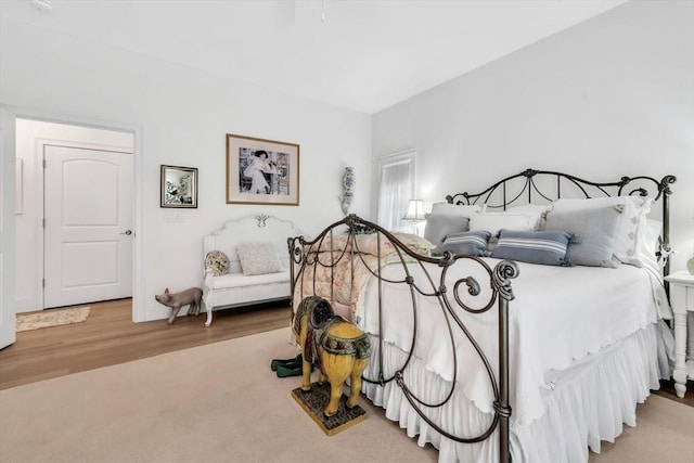 bedroom featuring light wood-type flooring