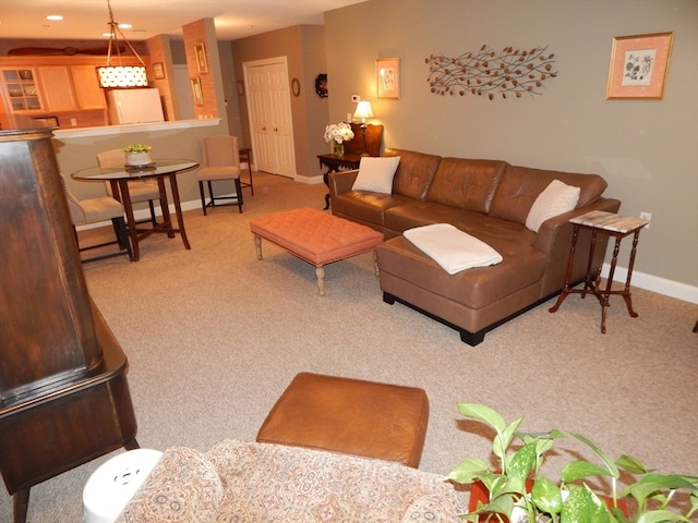 view of carpeted living room